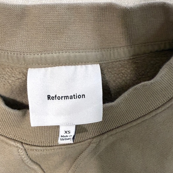 Reformation Olive Green Sweatshirt and Pants Set - Picture 6 of 12